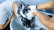 Load image into Gallery viewer, 1163 03 ASMR forward shampoo hairwash in backward salon bowl
