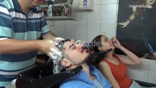 2022 AleksaT and DijanaT 2 guy by barber shampooing