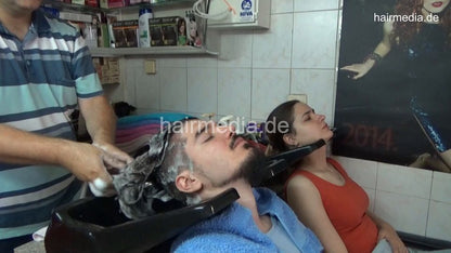 2022 AleksaT and DijanaT 2 guy by barber shampooing