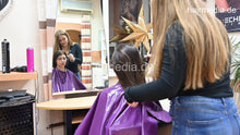 将图片加载到图库查看器，1222 Alessia by YasminN drycut long hair in pvc cape