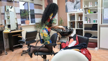 Load image into Gallery viewer, 1171 Amal barberette self forward over backward salon sink shampooing in black nylons