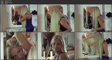 将图片加载到图库查看器，198 Amalia long blonde hair in salon 1 hairplay combing brushing, braids