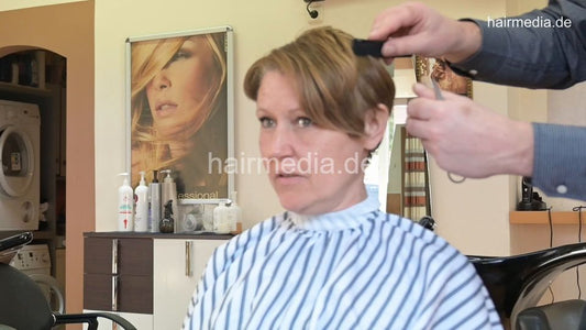 1191 LindaS by barber, drycut and backward shampoo