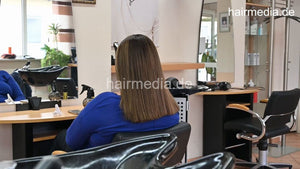 8170 Anna 3 doing thick hair greek model dry haircut
