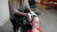 Load image into Gallery viewer, 377 AnneP backward shampoo salon hairwash black bowl