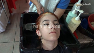 4120 Daughter Bojana 2 shampooing teen girl by mature barberette