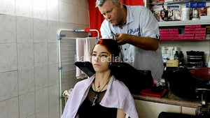 4120 Daughter Bojana 5 red teen girl shampoo by barber cam 2