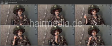 1143 Cami Smokes a Cigarette in Rollers Under the Dryer trailer