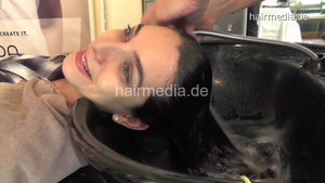 359 CamilaF backward shampoo in black bowl and blow dry at barber Hong Kong