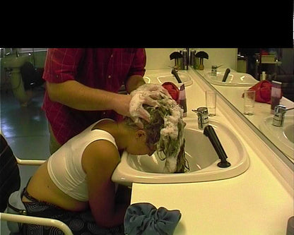 9117 Teen Desi firm backward shampoo and forward by barber thick hair