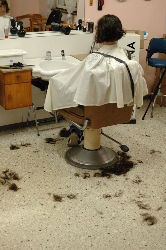 8071 MelanieC by old barber complete cut and wash in barbershop
