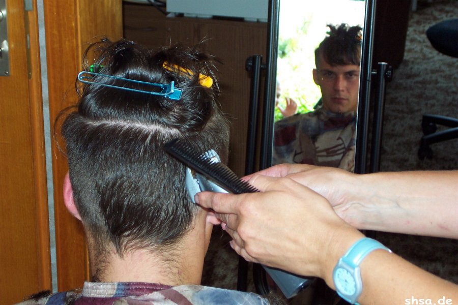 238 3 young males by barberette cut and buzz at home