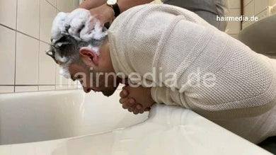 1054 corona buzzcut male wash home bathtub by barberette over bathtub