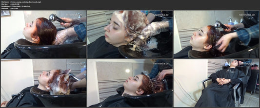 4114 Irene young girl going red washing part