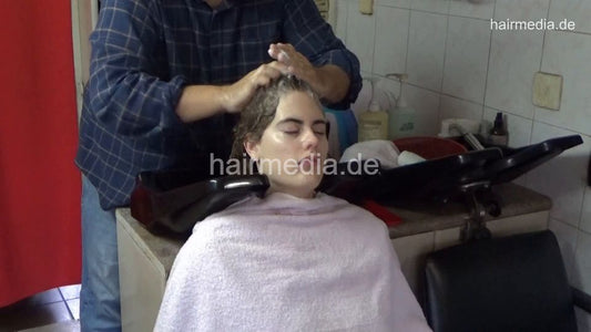 6212 IvanaK wetset 1 backward hair face and ear wash by barber