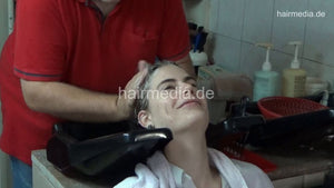 6212 IvanaK perm 1 backward hair face and ear wash by barber