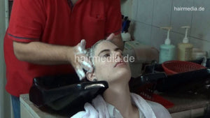6212 IvanaK perm 1 backward hair face and ear wash by barber