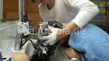 将图片加载到图库查看器，1136 Iwon thick and curly teen firm forward salon shampooing by mature white apron barberette  cam 2