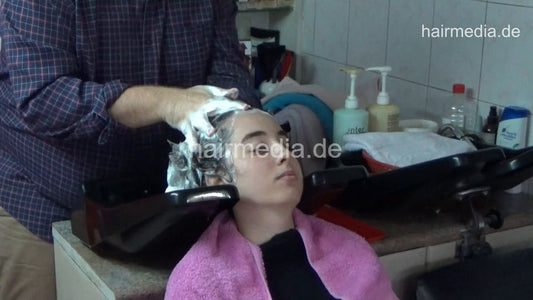 2023 Sister JelenaZ in braces shampoo by barber and blow