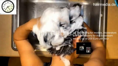 1187 Jenny vlog 220207 kitchensink shampooing rich lather top view