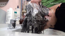 将图片加载到图库查看器，533 barberette JuliaF 1 by young barber forward salon hairwashing shampooing