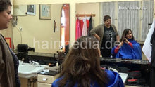 Load image into Gallery viewer, 8147 Katia 2 by DanielaG dry haircut in vintage barbershop barberchair