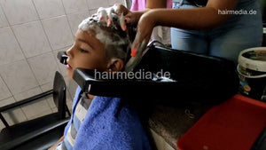 1170 Lazar 6 years old boy backward hairwash shampooing by NevenaI camera 2