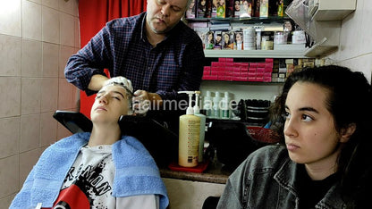 2023 LazarZ in braces gagged 1a shampoo by barber   facecam