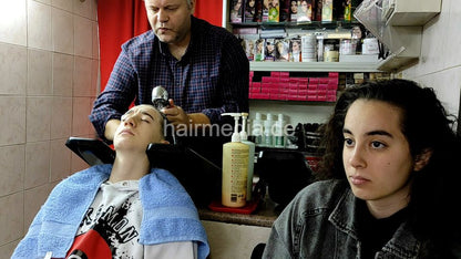 2023 LazarZ in braces gagged 1a shampoo by barber   facecam