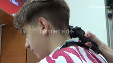 Laden Sie das Bild in den Galerie-Viewer, 2022 LazarZ 2 young man mom controlled buzzcut the curls by barber JelenaB