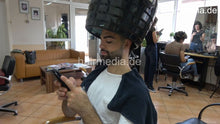 Charger l&#39;image dans la galerie, 1207 Maicol 3 under the dryer and finish perm small rod set by Leyla