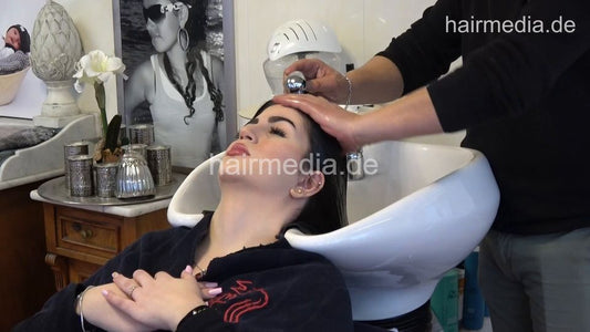 7116 MariamM 1 shampoo pre perm by barber