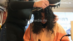 7116 MariamM 4 permed haircut and forward blow styling