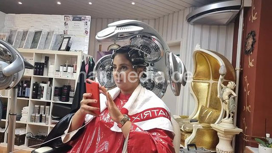 1050 211104 Livestream 6 hours Meriem perm in red pvc cape
