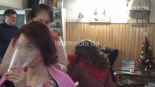 将图片加载到图库查看器，6217 Mother and teen daughter: Mom Marijana redhead shampoo by barber and cut and cut