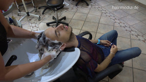 2007 longhaired barber Matti backward wash