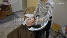 将图片加载到图库查看器，9078 Michelle 1 teen by LaraE 1st very thick long hair backward salon shampoo