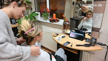 Load image into Gallery viewer, 1210 MichelleH by sister VanessaH in rollers 1 dry haircut