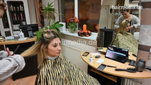 Load image into Gallery viewer, 1210 MichelleH by sister VanessaH in rollers 1 dry haircut