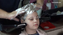 Load image into Gallery viewer, 1190 Miki young boy 2 second backward shampoo by barber backward