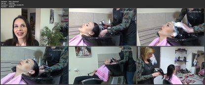 7075 Stewardess Mira braces backward wash 9 min HD video for download