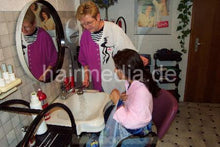 将图片加载到图库查看器，h015 Angelina teen forward salon hairwash and vintage wet set by old barberette in Thuringia