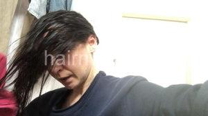 1153 Natasha Ukraine 210311 self home hair shampooing over bathtub