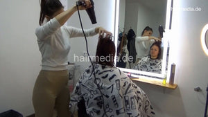 1155 Neda Salon 20211029 redhead backward salon shampoo, haircut and blow