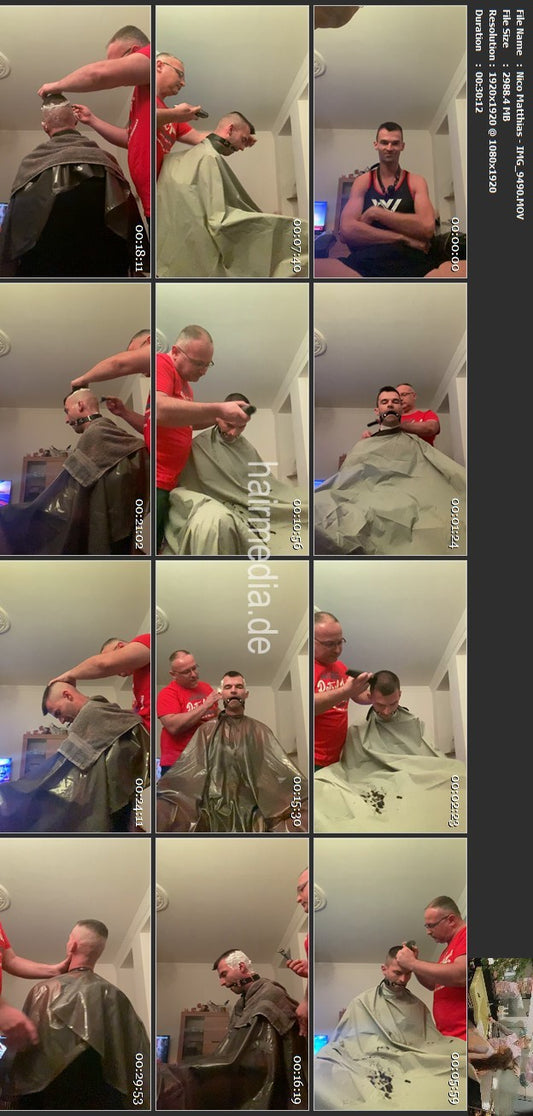 2012 20210417 mouth protected forced buzzcut and lather cream shave