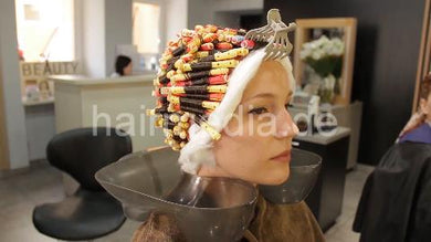 7200 Ukrainian lady complete perm by Ukrainian barber