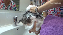 Load image into Gallery viewer, 8401 SanjaM June22 2 forward shampoo hairwash in barbershop by female barber JelenaB