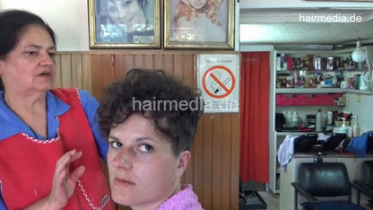 6212 Sanja bleaching and wetset with hairnet, Belgrade Salon