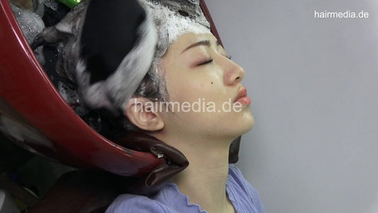 359 SerenaMa 3  2x backward 1x forward wash by asian barber