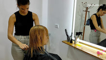 Load image into Gallery viewer, 1155 Neda Salon 20210921 Sonja backward salon shampoo, haircut and blow facecam
